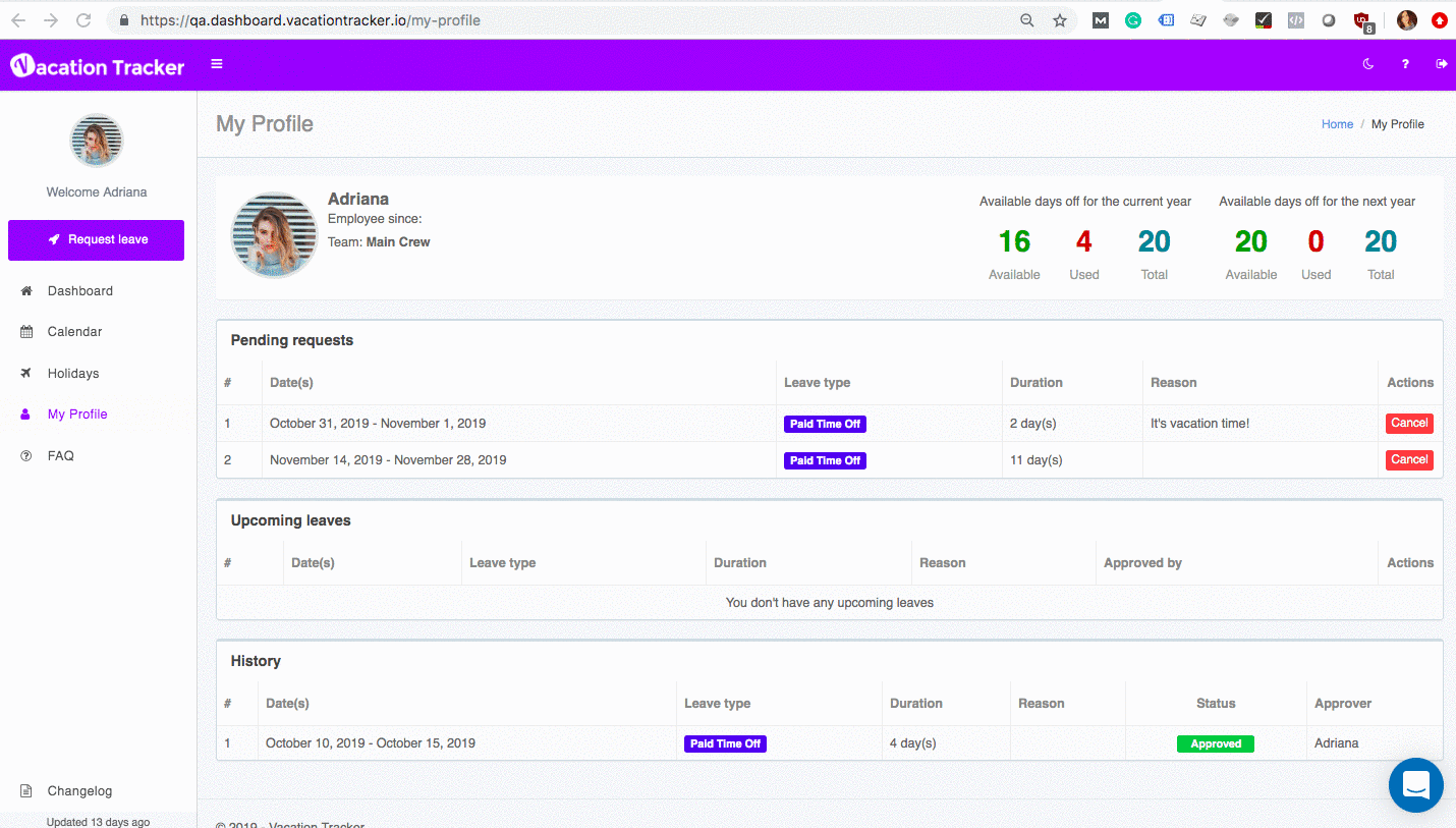 Vacation Tracker Was Created For Teams Like Yours