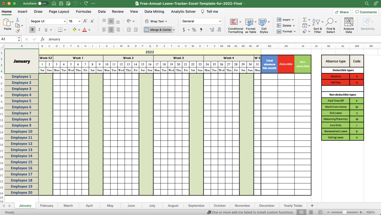 pto in excel