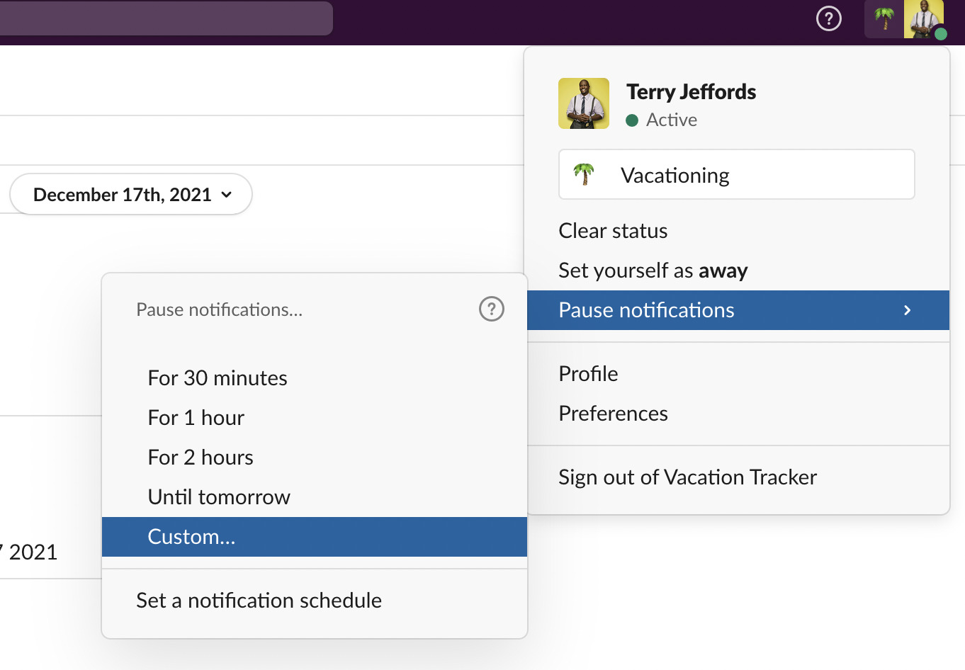  Slack Out of Office Status
