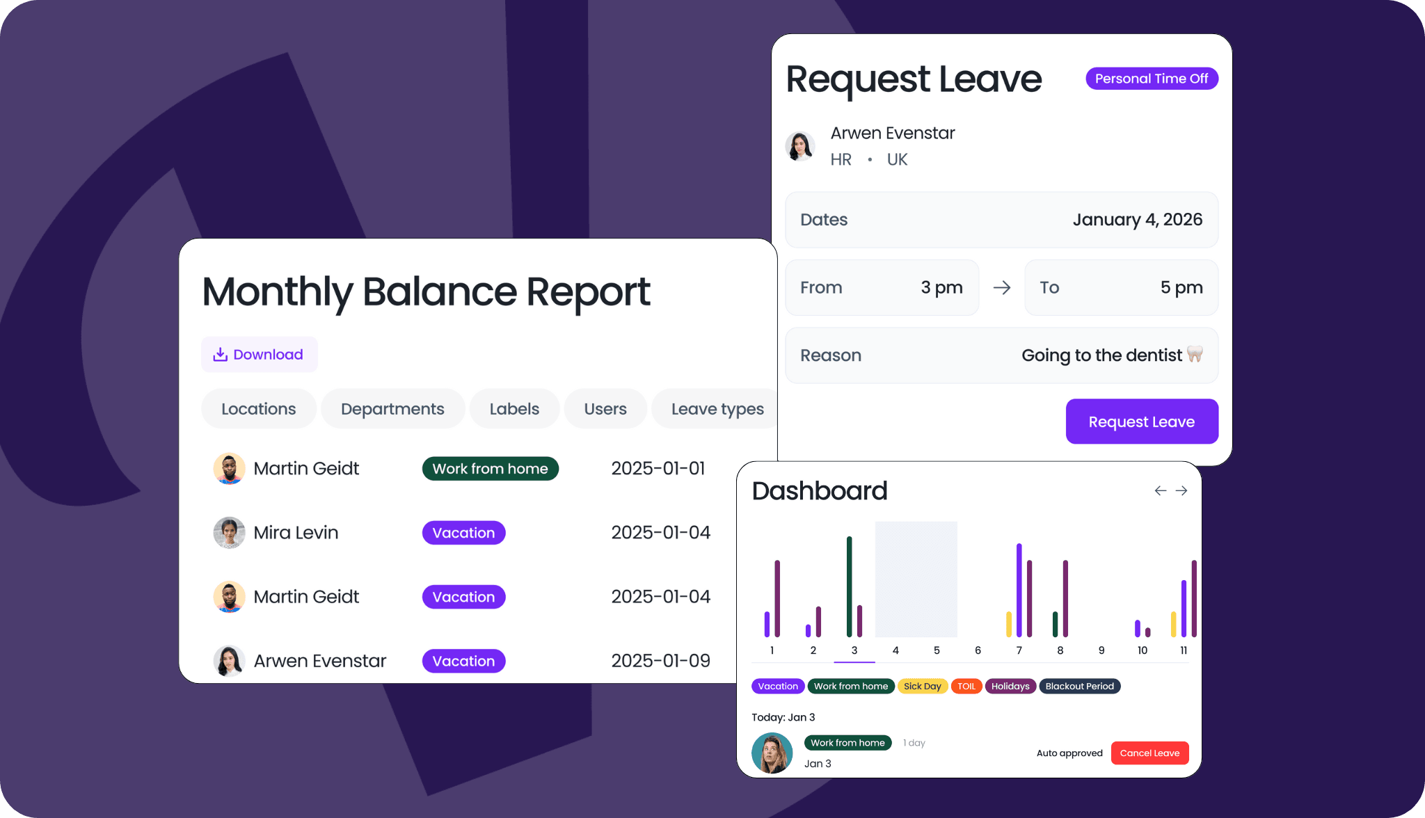 Vacation Tracker Features
