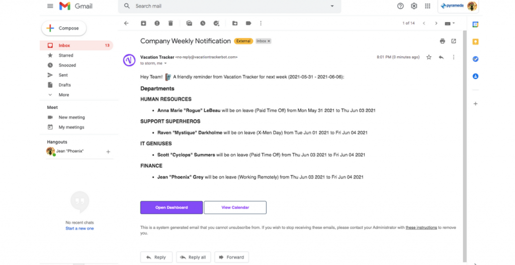 How Cloud Horizon Uses Vacation Tracker