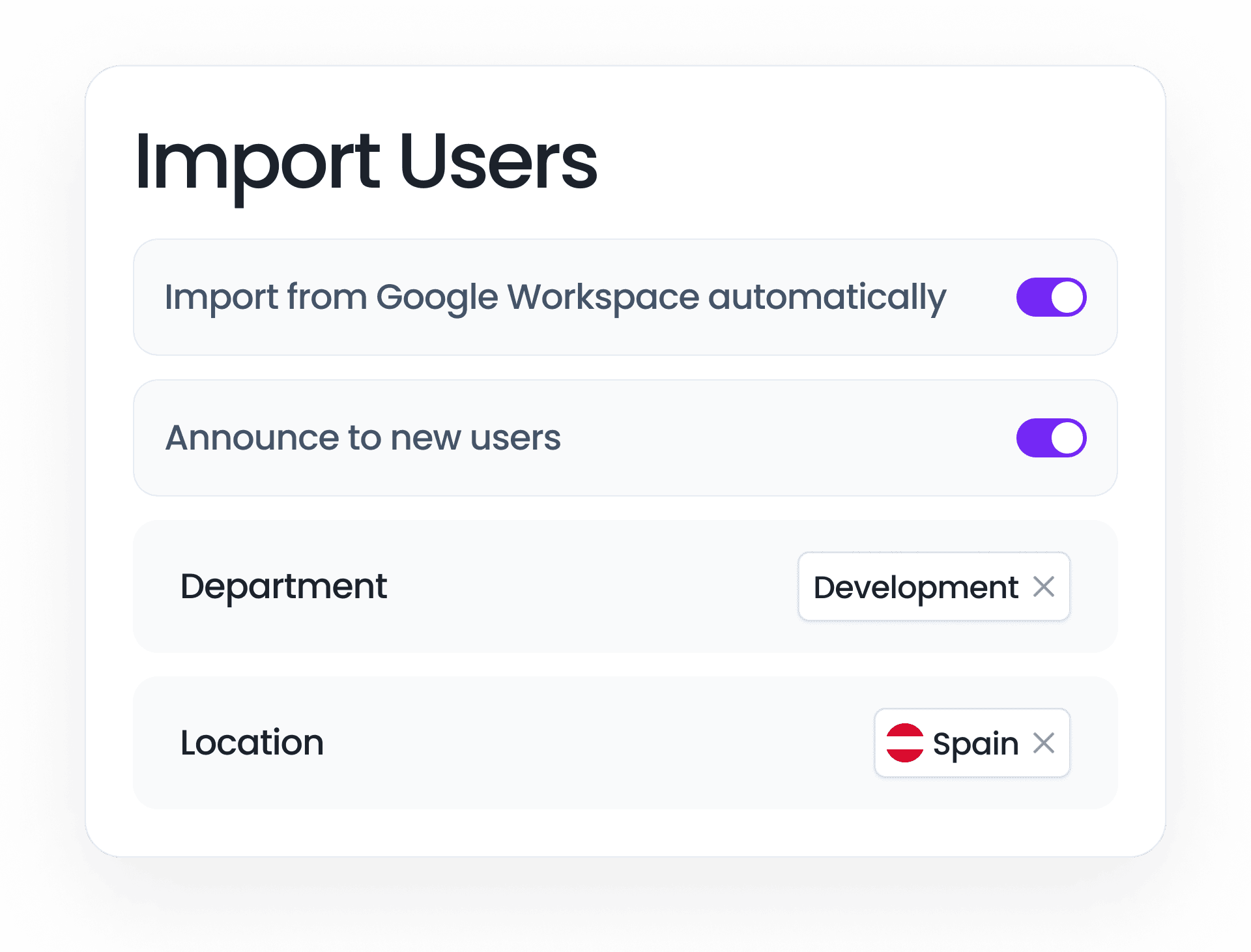 Easily import new users to Vacation Tracker