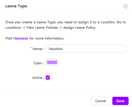 leave types