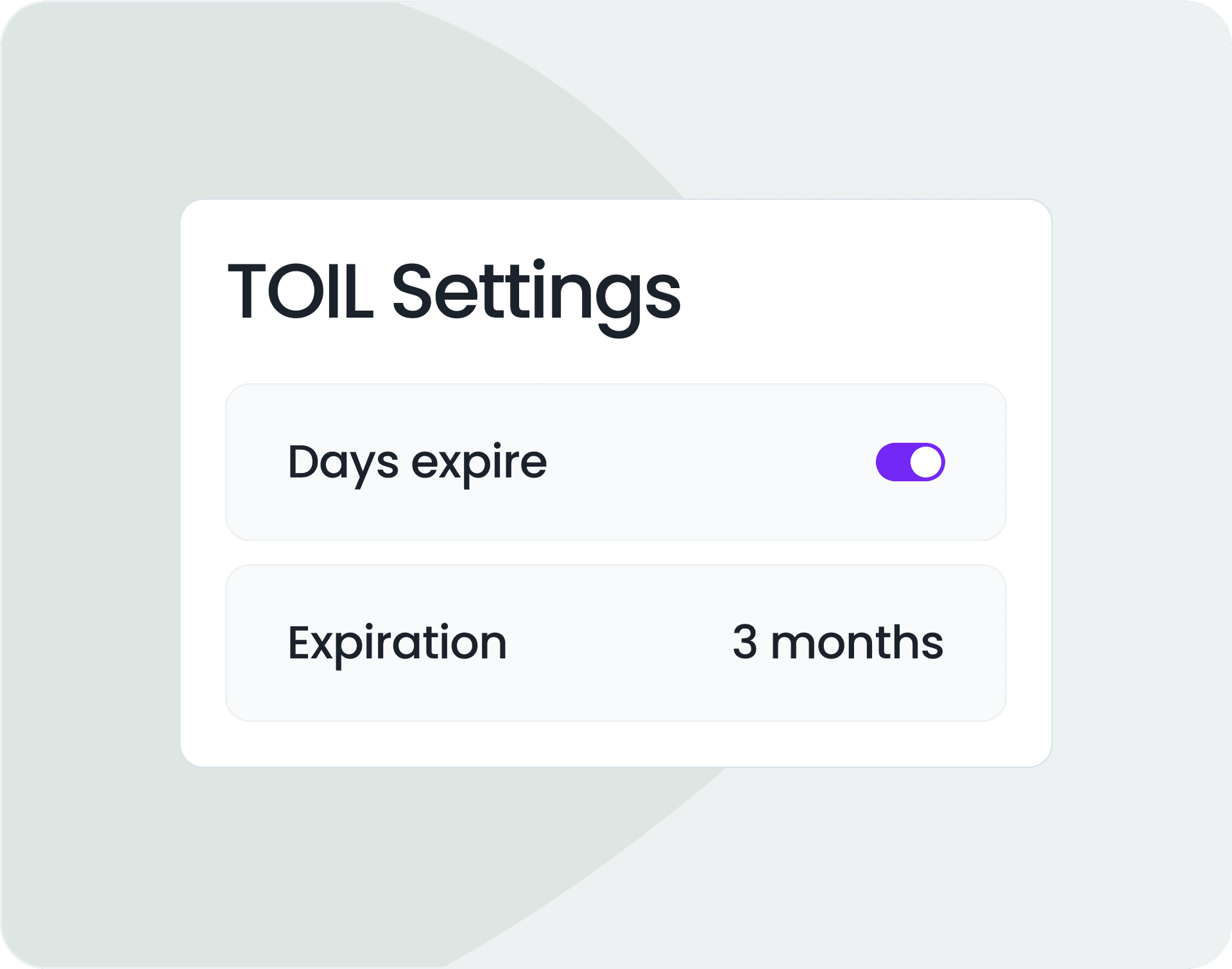Set TOIL Expiration Rules
