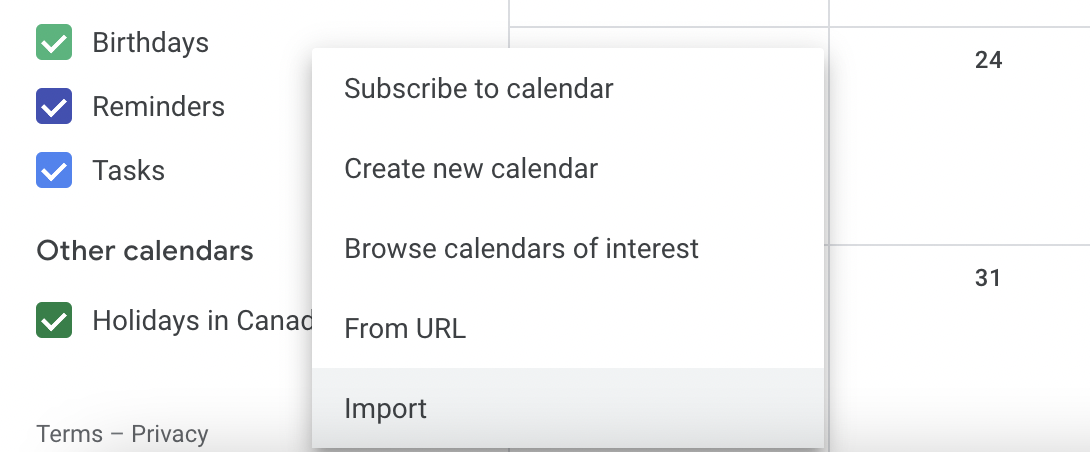 ical google calendar