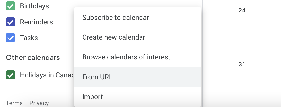 ical google calendar