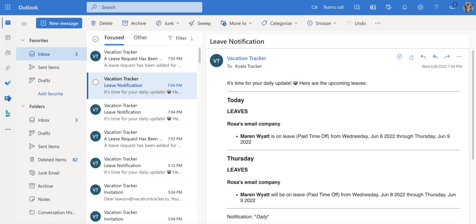 Manage Leaves From Your Inbox With Email Signup!