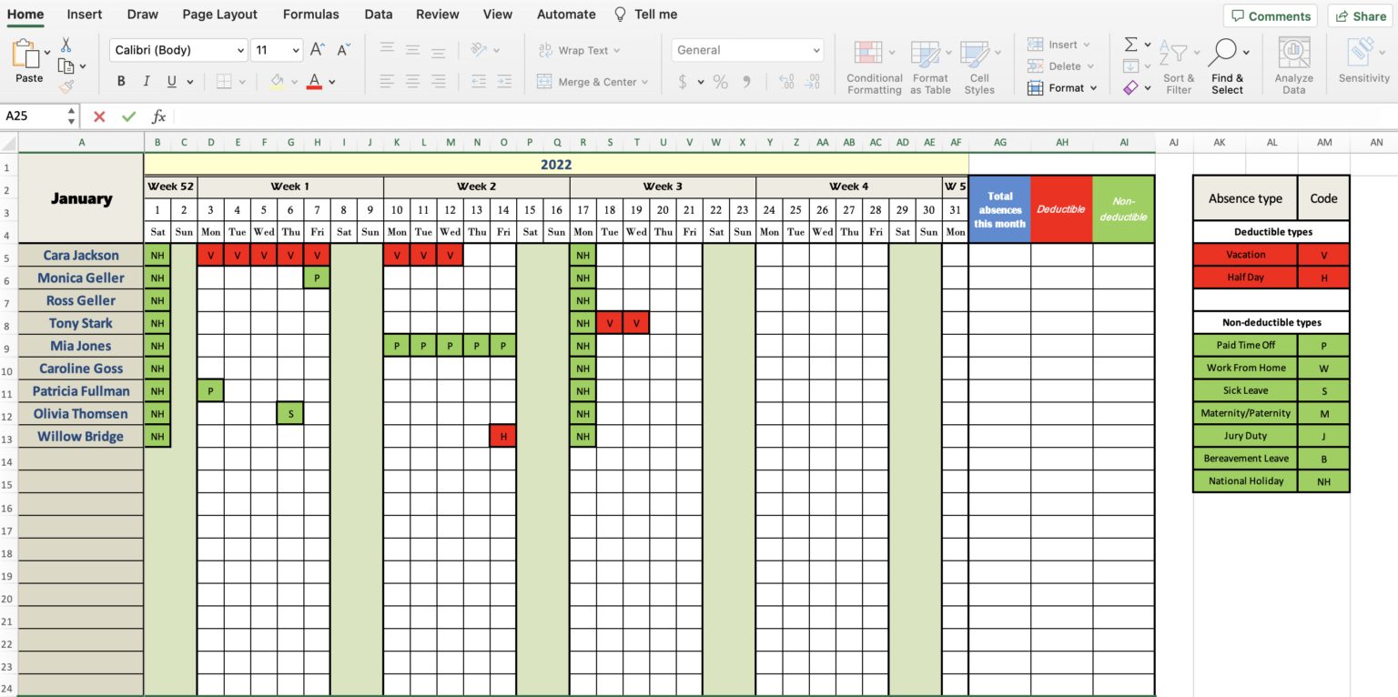 How To Manage Holiday Schedules in Excel