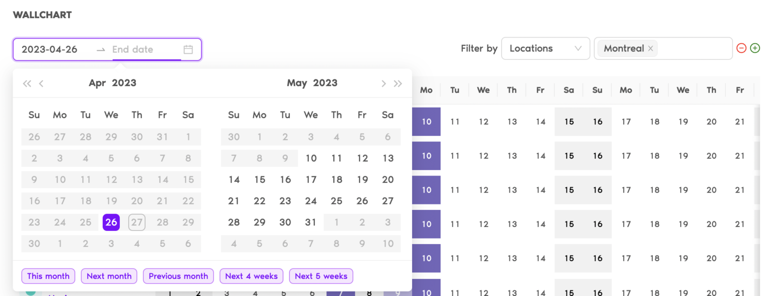 New Feature Alert: Wallchart in Vacation Tracker