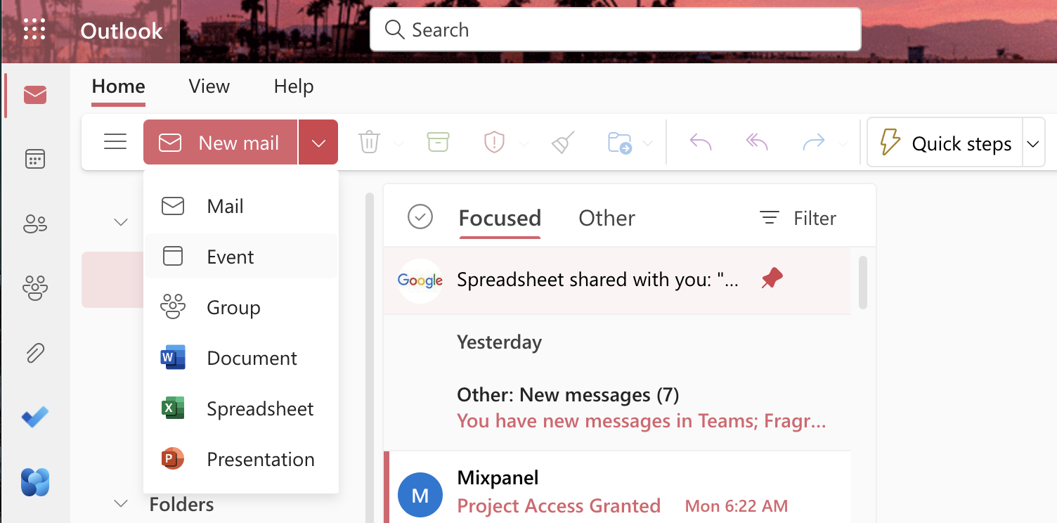 Out of Office in Outlook Calendar