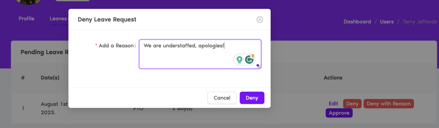 How to Reject Employee Leave Request (With Sample)