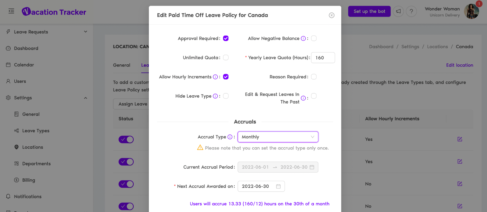 New Feature Alert: Track Leaves In Hours